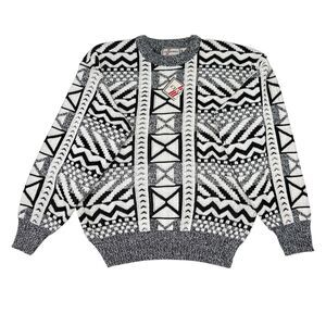 Vintage Chartwell Sweater Size XL Coogi Style Crewneck Pullover 90s‎ Geometric